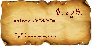 Vainer Ádám névjegykártya