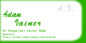 adam vainer business card